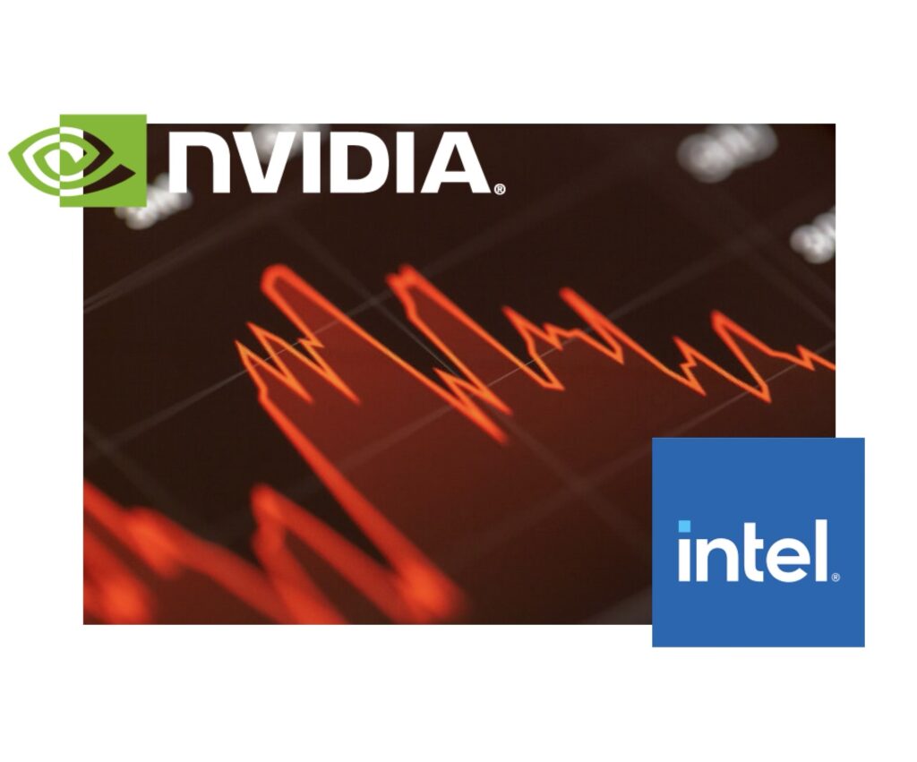 IMAGE: Nvidia and Intel logos