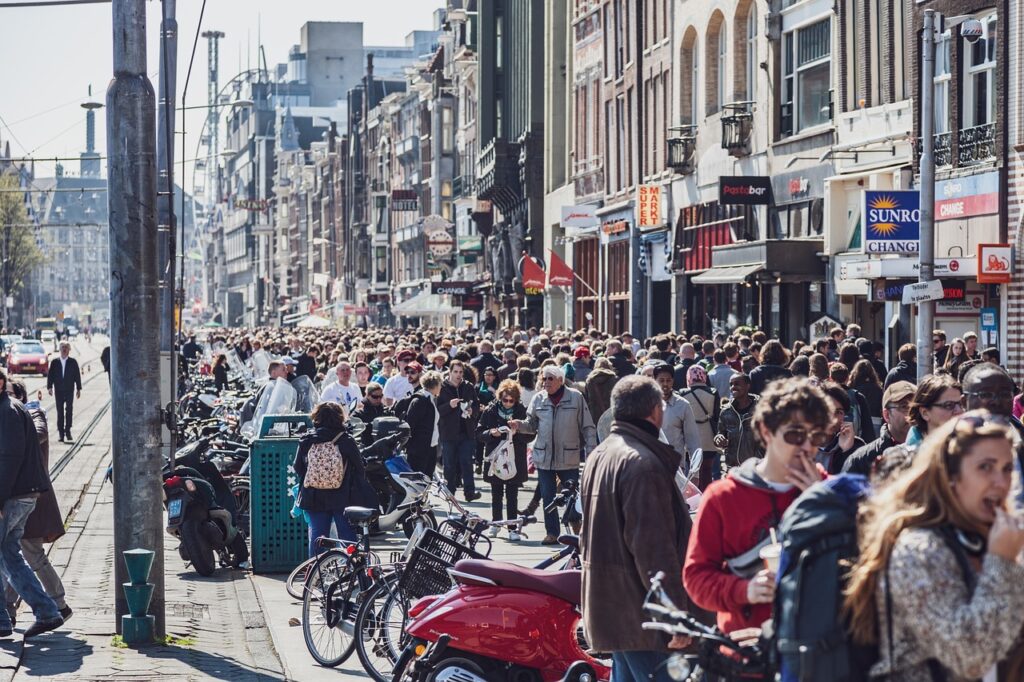 IMAGE: The center of Amsterdam completely overcrowded with tourists 